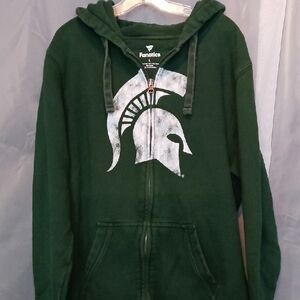 Fanatics Dark Green Michigan State Hoodie with Spartan Emblem - Size L